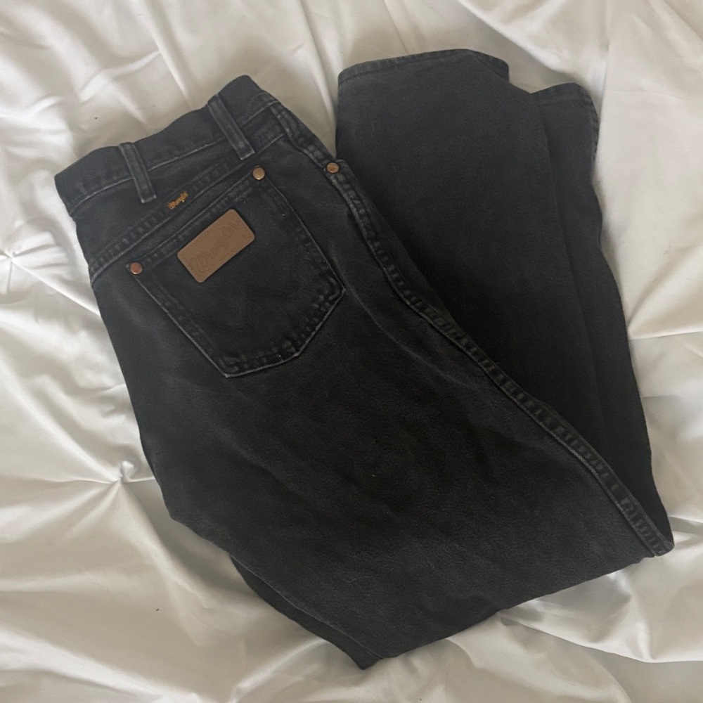 Wrangler Black Straight Jeans